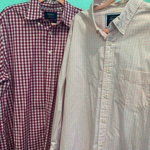 Charles Tyrwhitt Men's Checkered Shirt - Bundle non iron L classic fit